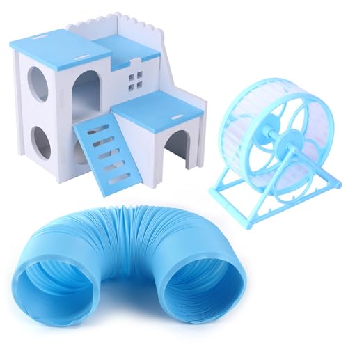 Hamsterkäfighaus, Zubehör, Geräuschreduzierung, Übungsrad für kleine Haustiere zusammen, Nagetiere, Übungsspielzeug Hamsterkäfighaus, Zubehör, Geräuschreduzierung, Übungsrad für kleine Haustiere zusammen, Nagetiere, Übungsspielzeug von Ldabrye