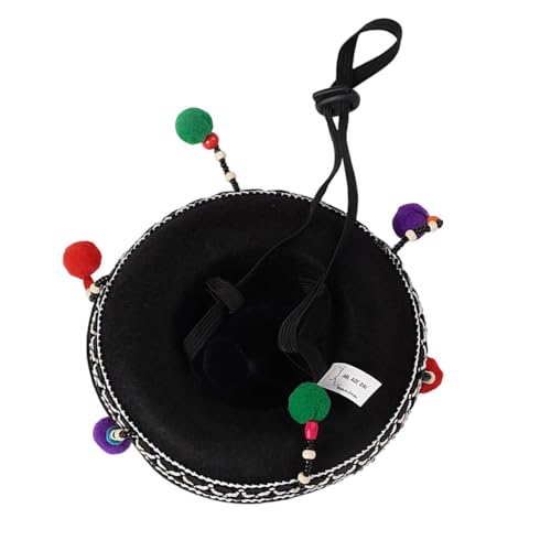 Hund Ethnischer Haustier Kostüm Kopfbedeckungen Haustier Weihnachtswelpe Kopfbedeckung Party Farbenfrohe Pompoms Foto Requisiten von Ldabrye