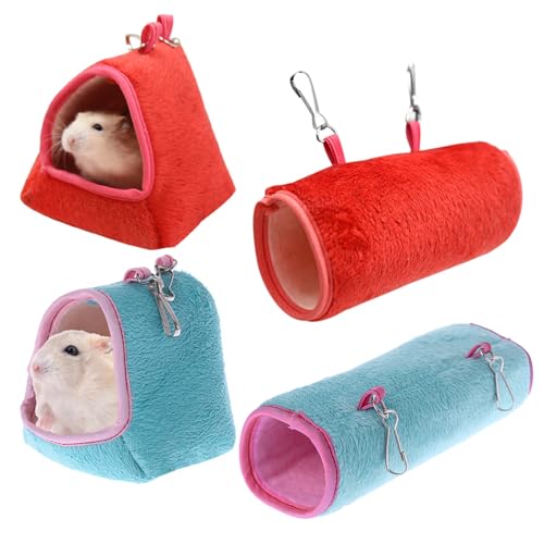 Ldabrye Schöne Haustier-Hängematte, Plüsch, weich, Winter, warm, zum Aufhängen, für kleine Haustiere, Hamster Ldabrye Schöne Haustier-Hängematte, Plüsch, weich, Winter, warm, zum Aufhängen, für kleine Haustiere, Hamster von Ldabrye