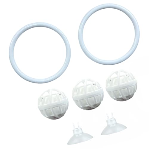 Ldabrye Schwimmende Bettas Training Ringe Nitrobakterien Spielzeug Schwimmende Runde Ringe Fishtank Antidepressivum Bettas Ringe von Ldabrye