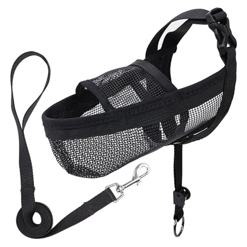 Mundabdeckung für Hunde mit Zugseil, für kleine und große Hunde, Outdoor-Zubehör Mundabdeckung für Hunde mit Zugseil, für kleine und große Hunde, Outdoor-Zubehör von Ldabrye
