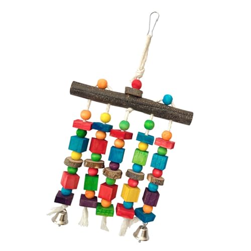 Vogel-Kauspielzeug aus Holz, bunt, zerreißendes Spielzeug für kleine bis große Papageien, Schnabelpflege, Vogelklettern Vogel-Kauspielzeug aus Holz, bunt, zerreißendes Spielzeug für kleine bis große Papageien, Schnabelpflege, Vogelklettern von Ldabrye