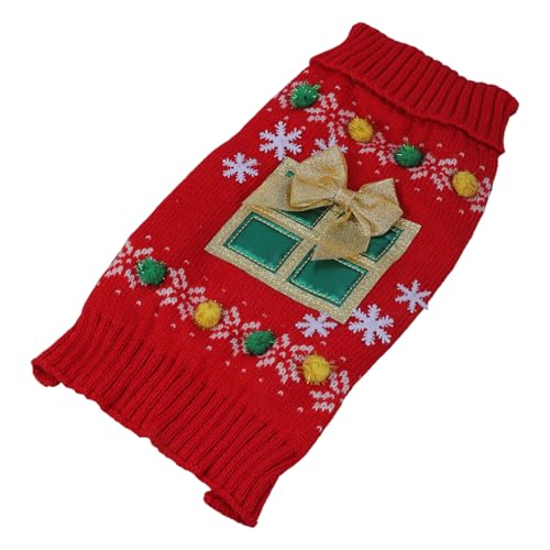 Weihnachtshund Pullover Strickpullover Kostüm Mit Bowknot Für Kleine Katzen Hundefest Fotografie Anzug Party Outfit von Ldabrye