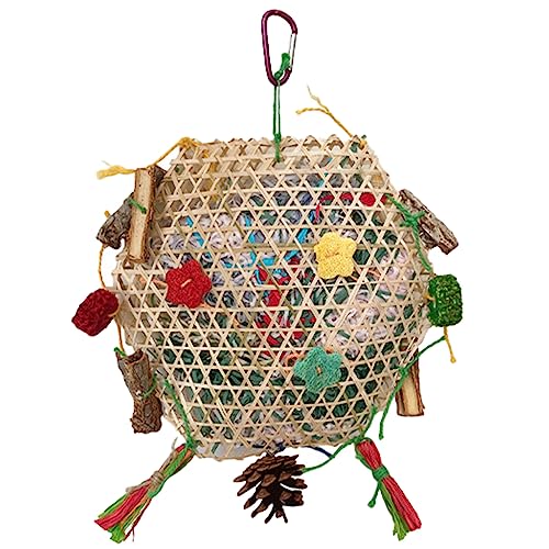 Ldbuejiaja Hängendes Kleintier-Kauspielzeug für Vögel, Papageien, Kauspielzeug, Rattan, geschreddertes Papier zum Kauen, Zähneknirschen Ldbuejiaja Hängendes Kleintier-Kauspielzeug für Vögel, Papageien, Kauspielzeug, Rattan, geschreddertes Papier zum Kauen, Zähneknirschen von Ldbuejiaja