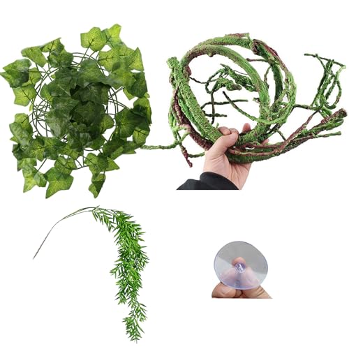 Ldbuejiaja Reptilien-Eckpflanze, Blätter, Terrarium, Aquarium, Landschaftsversteck Dekoration für Bartagamen, Eidechsen Ldbuejiaja Reptilien-Eckpflanze, Blätter, Terrarium, Aquarium, Landschaftsversteck Dekoration für Bartagamen, Eidechsen von Ldbuejiaja