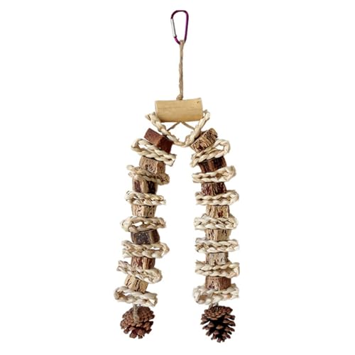 Papageienspielzeug, Vogelkäfig, Reißseil, Tannenzapfen, Spielzeug, Holzblock, Kauspielzeug für kleine Haustiere, Vögel, Vogelkäfig, hängendes Spielzeug Papageienspielzeug, Vogelkäfig, Reißseil, Tannenzapfen, Spielzeug, Holzblock, Kauspielzeug für kleine Haustiere, Vögel, Vogelkäfig, hängendes Spielzeug von Ldbuejiaja
