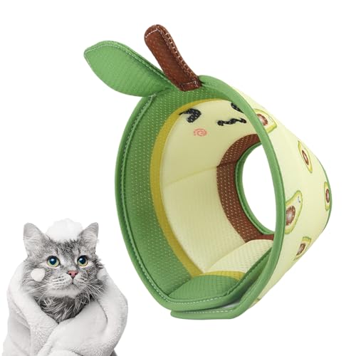 Elisabethanisches Halsband für Katzen - Verstellbarer Katzen-Halskegel mit süßem Tiermuster - Katzendonut für Kätzchen, Katzen und Hunde, um Beißen zu verhindern und das Wundlecken zu von LeKing