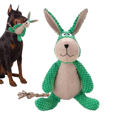 LeKing Hundespielzeug Kaninchen,Kaninchen-Hundespielzeug - Quietschtier-Hundespielzeug - Wiederverwendbares Zahnreinigungsspielzeug für Hunde, quietschendes Hundeplüsch-Haustierzubehör für kleine, von LeKing