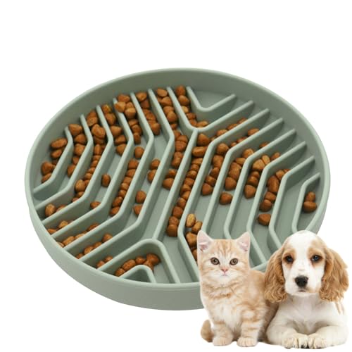 LeKing Silikon-Katzennapf, Katzenfutter-Slow-Feeder | Futter- und Wassernäpfe aus Silikon für Katzen und Welpen | Lustige interaktive Hunde-Puzzlematte, Haustier-Futternapf, Haustierzubehör für von LeKing