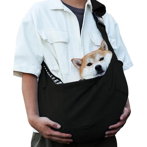 Tragetuch für Haustiere, Tragetuch für kleine Hunde | Verstellbare, freihändige Tasche für Hunde | Sicherer Umhängetaschenträger mit Verstellmöglichkeit. Riemen- und Reißverschlusstasche, Anti-Fall-De von LeKing