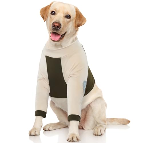 Lelepet Ärmel zur Erholung des Vorderbeins, hochelastisches Ellenbogenschutz-Shirt für kleine, mittelgroße und große Hunde, kurzer Schlafanzug, atmungsaktiv, zur Erholung der Gelenke gegen Lecken von von LeLePet