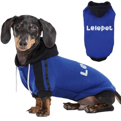 Lelepet Kapuzenpulli für Dackel, Hundepullover mit Lelepet Print, Dachshund Hundesweatshirt, Pullover Hoodie für Kleine Mittelgroße Große Haustier, Weich Hund Kapuzen Kleidung, Blau L Lelepet Kapuzenpulli für Dackel, Hundepullover mit Lelepet Print, Dachshund Hundesweatshirt, Pullover Hoodie für Kleine Mittelgroße Große Haustier, Weich Hund Kapuzen Kleidung, Blau L von LeLePet