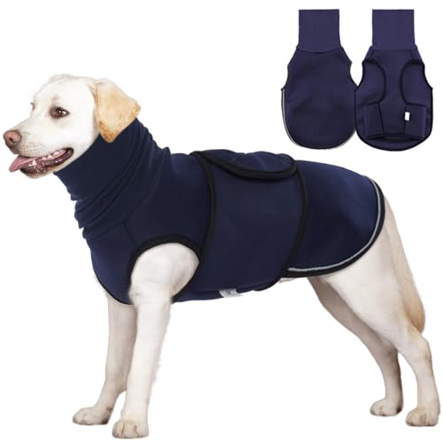 Lelepet Beruhigungswete für Hunde, Hundemantel mit beruhigender Ohrenschutz, Hund Kapuzenpullover, Hundemantel zur Linderung von Angst, Weich Beruhigungsjacke für Hunde Calmingshirt, Marineblau 2XL Lelepet Beruhigungswete für Hunde, Hundemantel mit beruhigender Ohrenschutz, Hund Kapuzenpullover, Hundemantel zur Linderung von Angst, Weich Beruhigungsjacke für Hunde Calmingshirt, Marineblau 2XL von LeLePet