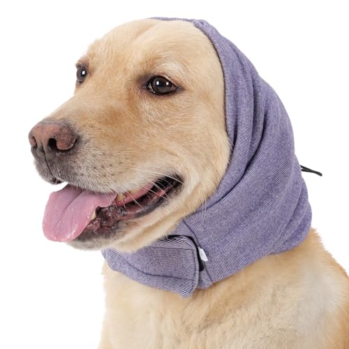Lelepet Hunde Gehörschutz, Ohrenschutz für Hunde, Hund Ohrenschützer zur Geräuschreduzierung, Hund Ohrenpflege, Hundehals und Ohrenwärmer für Hunde, Beruhigender Kapuzenpullover für Hunde, Lila M Lelepet Hunde Gehörschutz, Ohrenschutz für Hunde, Hund Ohrenschützer zur Geräuschreduzierung, Hund Ohrenpflege, Hundehals und Ohrenwärmer für Hunde, Beruhigender Kapuzenpullover für Hunde, Lila M von LeLePet