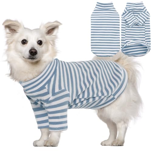 Lelepet Hunde-Shirt-Weste, leichtes gestreiftes Haustier-Shirt für kleine, mittelgroße und große Hunde, weiches T-Shirt für Hunde und Katzen, atmungsaktives Hunde-Sweatshirt, Welpenshirt mit Ärmeln, Lelepet Hunde-Shirt-Weste, leichtes gestreiftes Haustier-Shirt für kleine, mittelgroße und große Hunde, weiches T-Shirt für Hunde und Katzen, atmungsaktives Hunde-Sweatshirt, Welpenshirt mit Ärmeln, von LeLePet