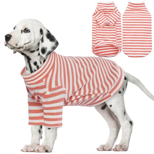 Lelepet Hunde-Shirt-Weste, leichtes gestreiftes Haustier-Shirt für kleine, mittelgroße und große Hunde, weiches T-Shirt für Hunde und Katzen, atmungsaktives Hunde-Sweatshirt, Welpenshirt mit Ärmeln, Lelepet Hunde-Shirt-Weste, leichtes gestreiftes Haustier-Shirt für kleine, mittelgroße und große Hunde, weiches T-Shirt für Hunde und Katzen, atmungsaktives Hunde-Sweatshirt, Welpenshirt mit Ärmeln, von LeLePet