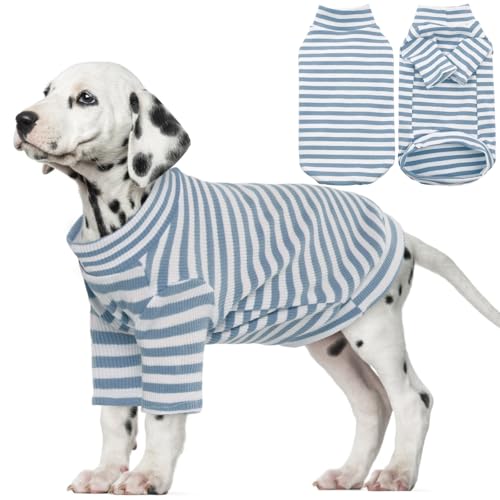 Lelepet Hunde-Shirt-Weste, leichtes gestreiftes Haustier-Shirt für kleine, mittelgroße und große Hunde, weiches T-Shirt für Hunde und Katzen, atmungsaktives Hunde-Sweatshirt, Welpenshirt mit Ärmeln, Lelepet Hunde-Shirt-Weste, leichtes gestreiftes Haustier-Shirt für kleine, mittelgroße und große Hunde, weiches T-Shirt für Hunde und Katzen, atmungsaktives Hunde-Sweatshirt, Welpenshirt mit Ärmeln, von LeLePet