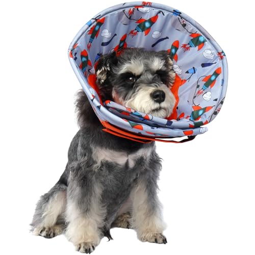 Lelepet Hundekegel-Halsband, weicher Hundekegel, bequeme Hundekegel für Meidum-Hunde, Kegel für Hunde nach Operationen, Hundekegel-Alternative, verstellbarer Hunde-Genesungskegel gegen Lecken, von LeLePet
