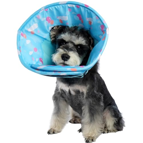 Lelepet Hundekegel-Halsband, weicher Hundekegel, bequeme Hundekegel für kleine Hunde, Kegel für Hunde nach Operationen, Hundekegel-Alternative, verstellbarer Hunde-Genesungskegel gegen Lecken, von LeLePet