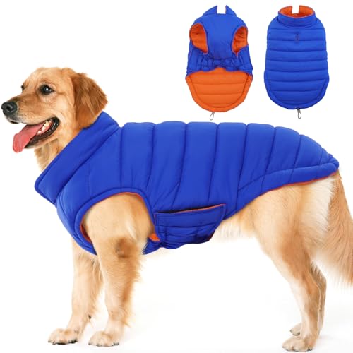 Lelepet Hundemantel, wendbarer Hunde-Wintermantel für kleine, mittelgroße und große Hunde, Warmer Hunde-Schneeanzug, wasserdichte Hunde-Winterjacke, Haustierwelpe, kaltes Wetter, Hundepufferjacke Lelepet Hundemantel, wendbarer Hunde-Wintermantel für kleine, mittelgroße und große Hunde, Warmer Hunde-Schneeanzug, wasserdichte Hunde-Winterjacke, Haustierwelpe, kaltes Wetter, Hundepufferjacke von LeLePet
