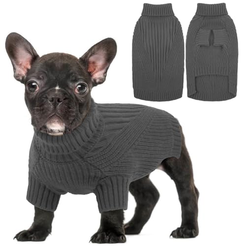 Lelepet Hundepullover, Rollkragenpullover, Strickware, Pullover für kleine Hunde, Mädchen und Jungen, warmes, dickes Hunde-Sweatshirt, Outfit für Herbst und Winter, gemütliche Haustierkleidung für Lelepet Hundepullover, Rollkragenpullover, Strickware, Pullover für kleine Hunde, Mädchen und Jungen, warmes, dickes Hunde-Sweatshirt, Outfit für Herbst und Winter, gemütliche Haustierkleidung für von LeLePet