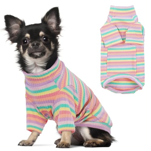 Lelepet Hunde-Shirt-Weste, leichtes gestreiftes Haustier-Shirt für kleine, mittelgroße und große Hunde, weiches T-Shirt für Hunde und Katzen, atmungsaktives Hunde-Sweatshirt, Welpenshirt mit Ärmeln, Lelepet Hunde-Shirt-Weste, leichtes gestreiftes Haustier-Shirt für kleine, mittelgroße und große Hunde, weiches T-Shirt für Hunde und Katzen, atmungsaktives Hunde-Sweatshirt, Welpenshirt mit Ärmeln, von LeLePet