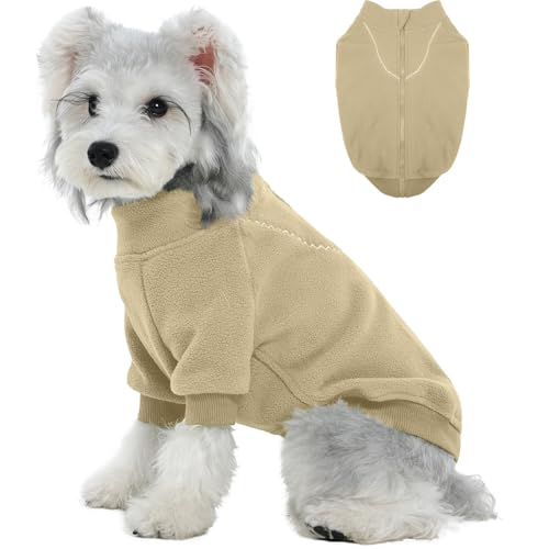 Lelepet Warmer Hunde-Kapuzenpullover für den Winter, Fleece-Haustier-Sweatshirt, Welpenkleidung, Hundeoutfit für kleine Hunde, Haustierpullover, Kaltwettermantel, Hellkaffee, Größe S Lelepet Warmer Hunde-Kapuzenpullover für den Winter, Fleece-Haustier-Sweatshirt, Welpenkleidung, Hundeoutfit für kleine Hunde, Haustierpullover, Kaltwettermantel, Hellkaffee, Größe S von LeLePet