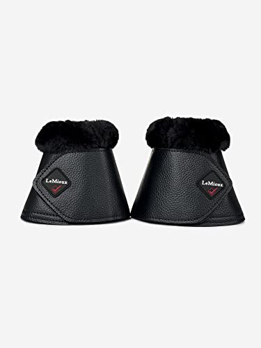 LeMieux Fleece WrapRound Overreach Horse Boots - Schutzausrüstung und Trainingsausrüstung - Pferdestiefel, Wraps & Zubehör (Schwarz - Large) von LeMieux