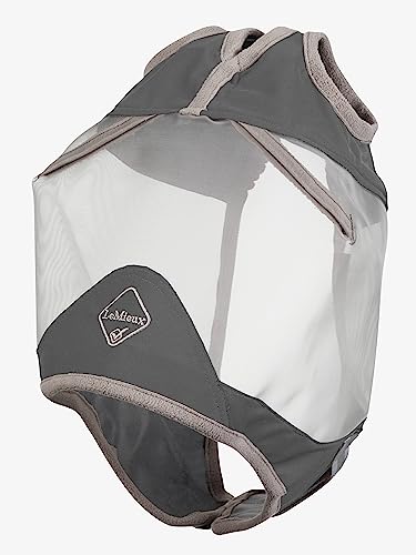 LeMieux Horse ArmourShield Pro Standard Fliegenmaske mit weichem Bambusfutter – UV-Schutz- und atmungsaktives Netzgewebe – Grau – Größe M von LeMieux