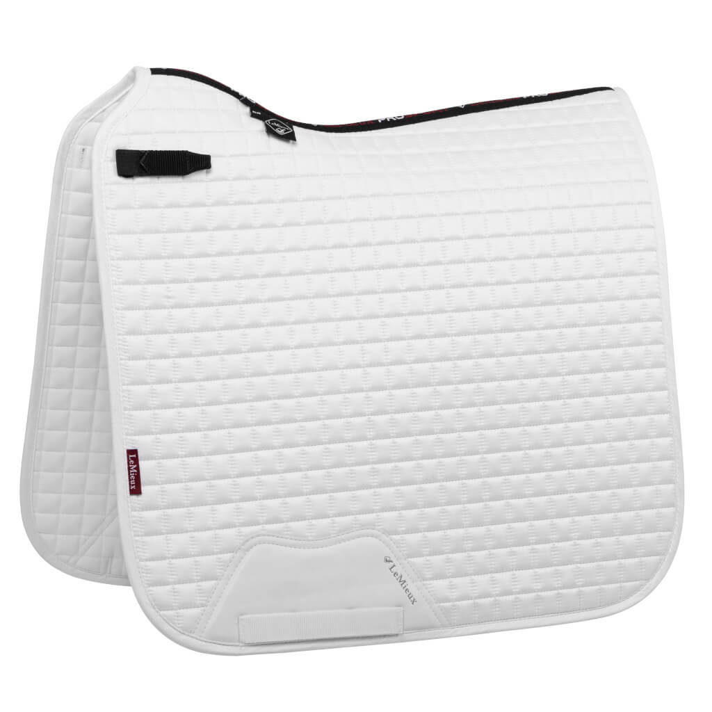 LeMieux Luxury Suede Dressurschabracke White, Wb von LeMieux