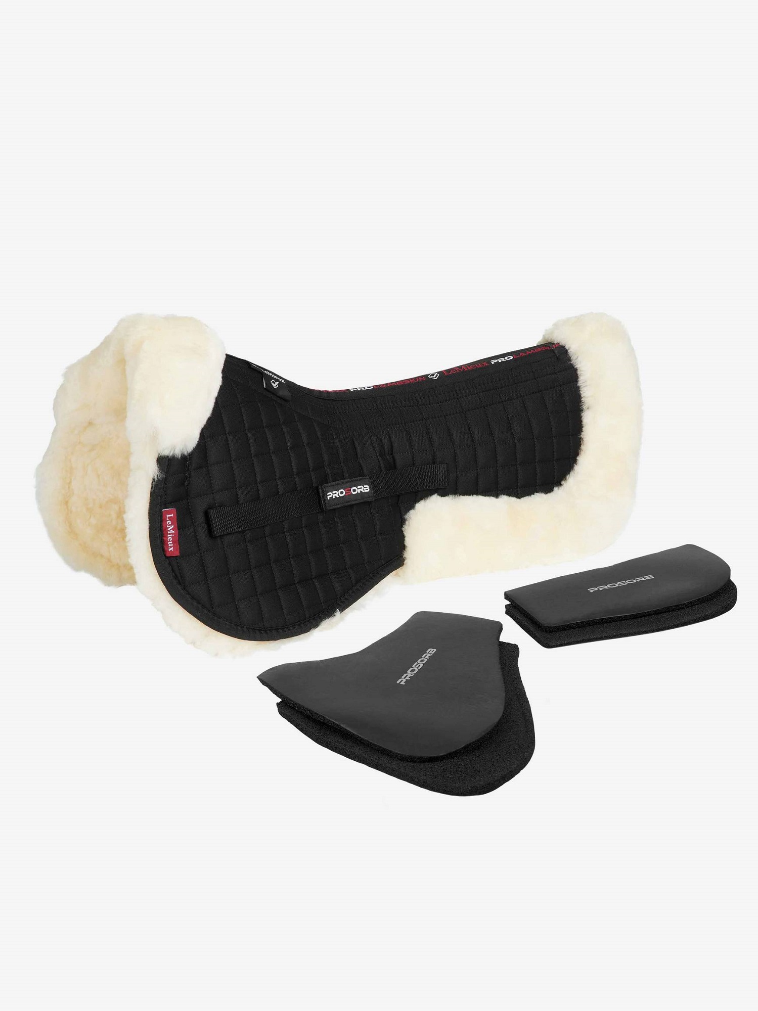 LeMieux ProSorb Lammfell Halfpad Black/Natural, M LeMieux ProSorb Lammfell Halfpad Black/Natural, M von LeMieux