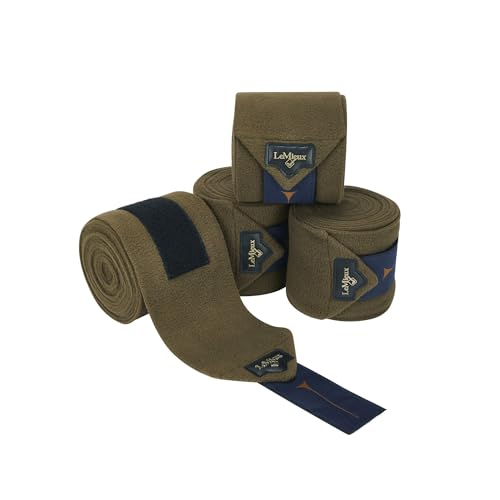 LeMieux Traditionelle weiche Fleece-Pferde-Polobandagen – gewebte Jacquard-Lasche und Metallabzeichen – 4 Stück – Alpin – voll LeMieux Traditionelle weiche Fleece-Pferde-Polobandagen – gewebte Jacquard-Lasche und Metallabzeichen – 4 Stück – Alpin – voll von LeMieux