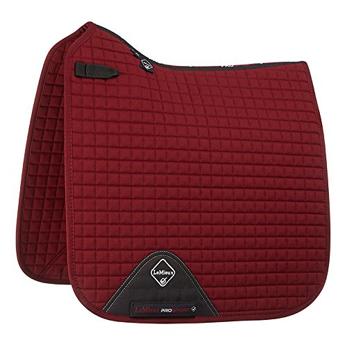 LeMieux Unisex ProSport Cotton Square Dressurschabracke, burgunderfarben, L von LeMieux