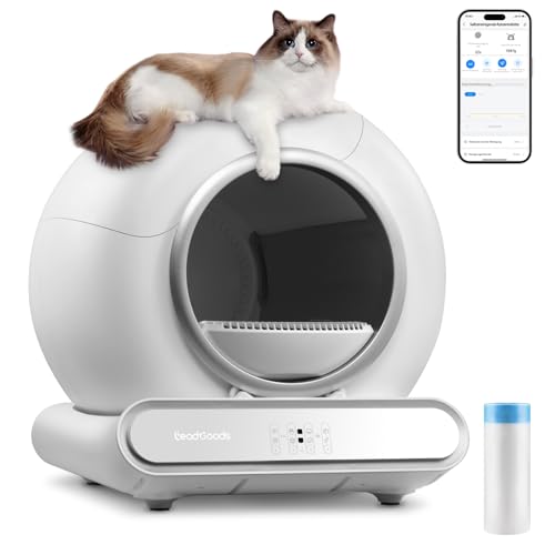 Katzenklo Selbstreinigend Katzentoilette Elektrische 65L, Groß Automatisches Katzenklo, Niedriger Einstieg mit APP-Steuerung Elektrisches Katzenklo, Abnehmbarer Sandkontrollkasten, für Mehrere Katzen Katzenklo Selbstreinigend Katzentoilette Elektrische 65L, Groß Automatisches Katzenklo, Niedriger Einstieg mit APP-Steuerung Elektrisches Katzenklo, Abnehmbarer Sandkontrollkasten, für Mehrere Katzen von LeadGoods