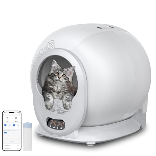 LeadGoods Selbstreinigende Katzentoilette,10 Sensoren, Kameraüberwachung, Geruchsentfernung, App-Steuerung, katzenklo selbstreinigend Komfort für Ihre Katze, einfache Bedienung, hygienische Lösung. von LeadGoods