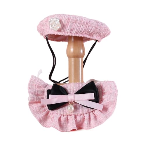 Katzenprinzessin Baskenmütze gewebtes verstellbares Haustier-Barett-Lätzchen-Set, Katzen-Dreieck-Schal im Stil, Speichel-Handtuch, Hochzeit, Party Katzenprinzessin Baskenmütze gewebtes verstellbares Haustier-Barett-Lätzchen-Set, Katzen-Dreieck-Schal im Stil, Speichel-Handtuch, Hochzeit, Party von Leadigol
