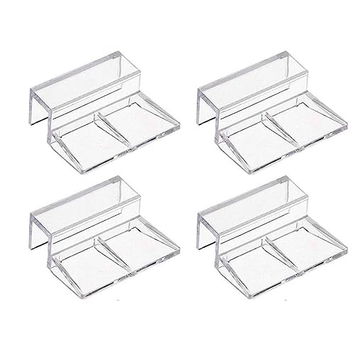 Leadigol 4 x 6 mm Acryl-Aquarium-Clip, Aquarium-Stützhalter, transparente Farbe, für Aquarien, Glasabdeckung, Clip-Halterung, 6 mm von Leadigol