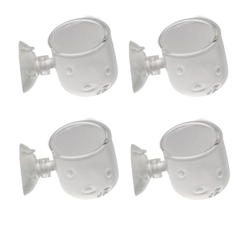 Leadigol Fisch-Futterspender aus Glas, Schneckenfalle mit Saugnapf, 4 Stück Leadigol Fisch-Futterspender aus Glas, Schneckenfalle mit Saugnapf, 4 Stück von Leadigol