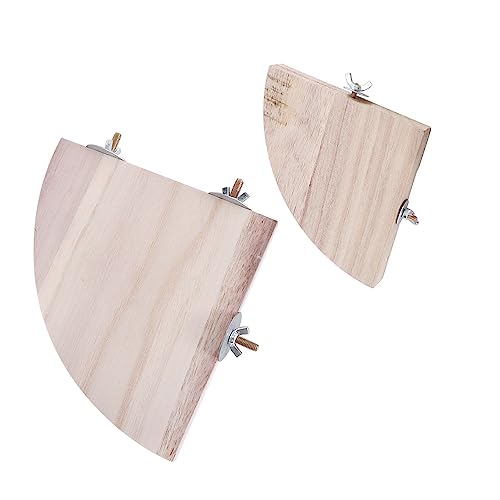 Leadigol Vogelsitzplattform, Holzstange, Vogelplattform, natürliches Holz-Sitzstange, Käfigzubehör, Vogelsitzstange, Plattformständer, Holz für kleine Tiere, Papageien, Sittiche von Leadigol