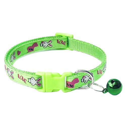 Haustier-Halsring, verstellbar, weich, schönes Halsband, Katzenhalsband, fluoreszierendes Grün von Leadrop