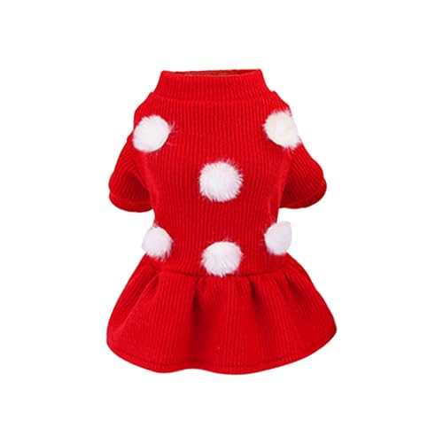 Haustier-Winterkleidung, stilvoll, eng anliegend, warm, Größe M, Rot von Leadrop