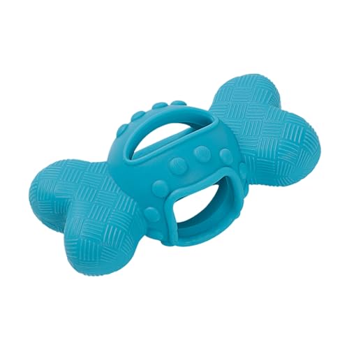 Leadrop Dog Toy Dog Chew Toy Interactive Treat Dispensing Dog Puppy Toy Realistic Bone Shape Bite-resistant Dog Tough Chew Toy Pet Supplies Blue von Leadrop