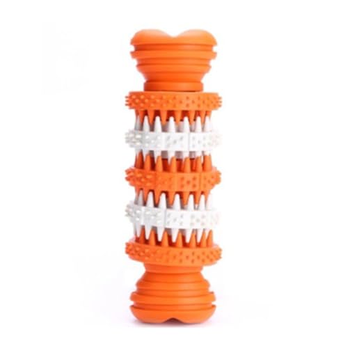 Leadrop Pet Chew Toy Pet Toy Natural Rubber Dog Chew Toy for Aggressive Chewers Long-lasting Bite-Resistant Puppy Toy Orange S von Leadrop
