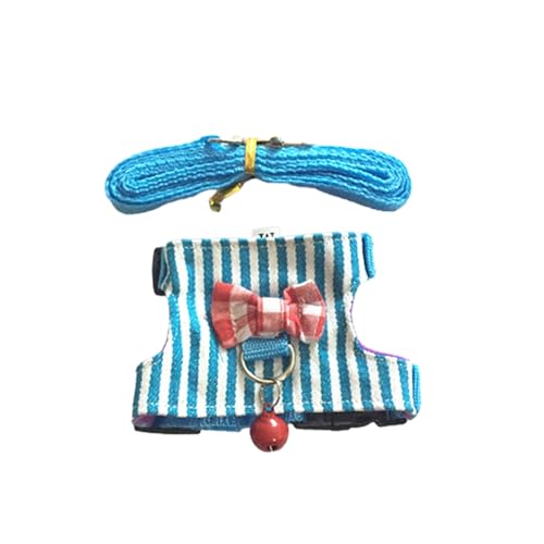 Pet Harness Stripe Design Kreative Haustier Weste Bequem Blau Streifen M von Leadrop