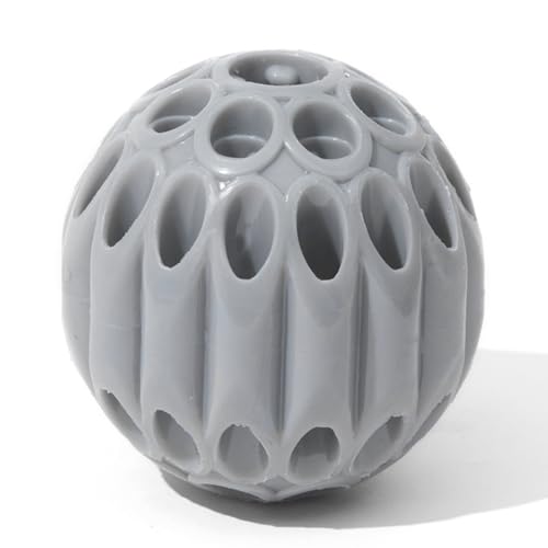 Pet Toy for Dogs Food-grade Dog Leakage Ball Interactive Promotes Healthy Eating Habits Bite Resistant Multifunktional Small Grey von Leadrop