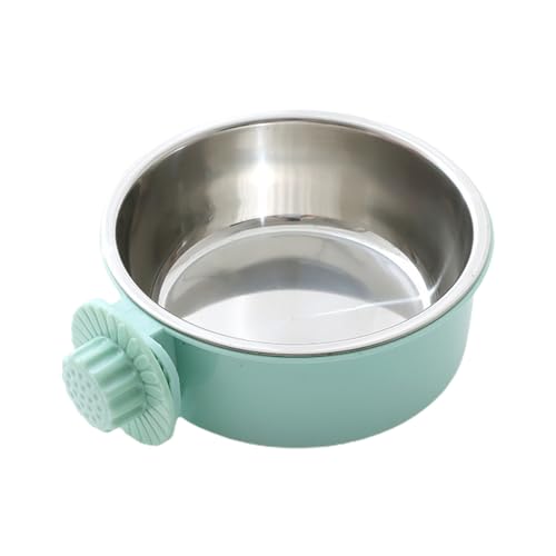 Wellpappe Design Pet Bowl Wellpappe Anti-Verschütten Hängen 2-in-1 Haustier Schüssel Set Abnehmbare Platzsparende Siphon Prinzip Haustier Zubehör Grün S von Leadrop