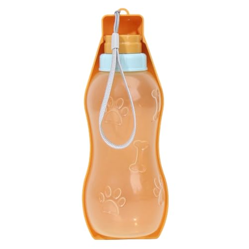 Wide Mouth Dog Bottle Outdoor Traveling Portable Bpa Leak-proof Pet Water 350/500ml Foldable Drinking with Hanging Design Large Capacity Cat Bowl Brown S von Leadrop
