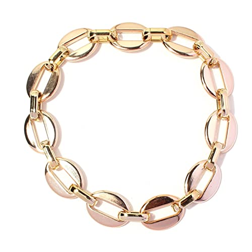 Haustier-Kettenhalsband, geometrische Kette, goldfarben, Metall, für Haustiere, Hunde, Schlaufe für französische Bulldogge, Haustier-Halskette Haustier-Kettenhalsband, geometrische Kette, goldfarben, Metall, für Haustiere, Hunde, Schlaufe für französische Bulldogge, Haustier-Halskette von Leadthin