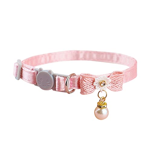 Leadthin Halskette für kleine Hunde mit Perlen, verstellbar, B von Leadthin