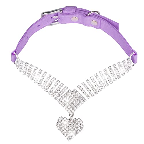 Leadthin Haustier-Kettenhalsband, Liebesherz-Form, Haustier-Schmuck, luxuriöse Strass-Halskette für Hunde und Katzen, Schlaufe für Frühling, Festival, Haustierkette Leadthin Haustier-Kettenhalsband, Liebesherz-Form, Haustier-Schmuck, luxuriöse Strass-Halskette für Hunde und Katzen, Schlaufe für Frühling, Festival, Haustierkette von Leadthin